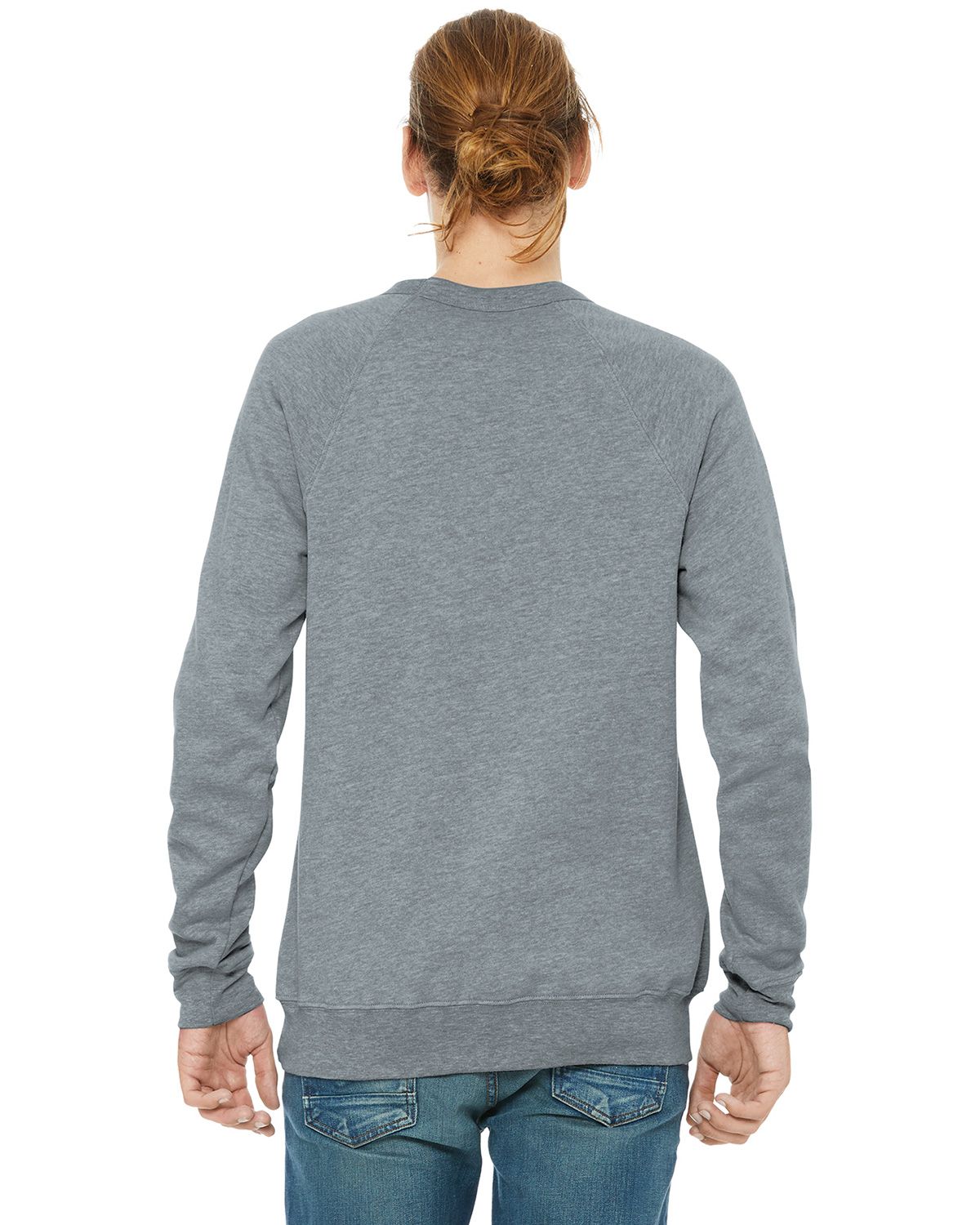 BC3901 Bella + Canvas BELLA+CANVAS Unisex Sponge Fleece Raglan Sweatshirt. BC3901 Bella + Canvas BELLA+CANVAS Unisex Sponge Fleece Raglan Sweatshirt. - Back Image