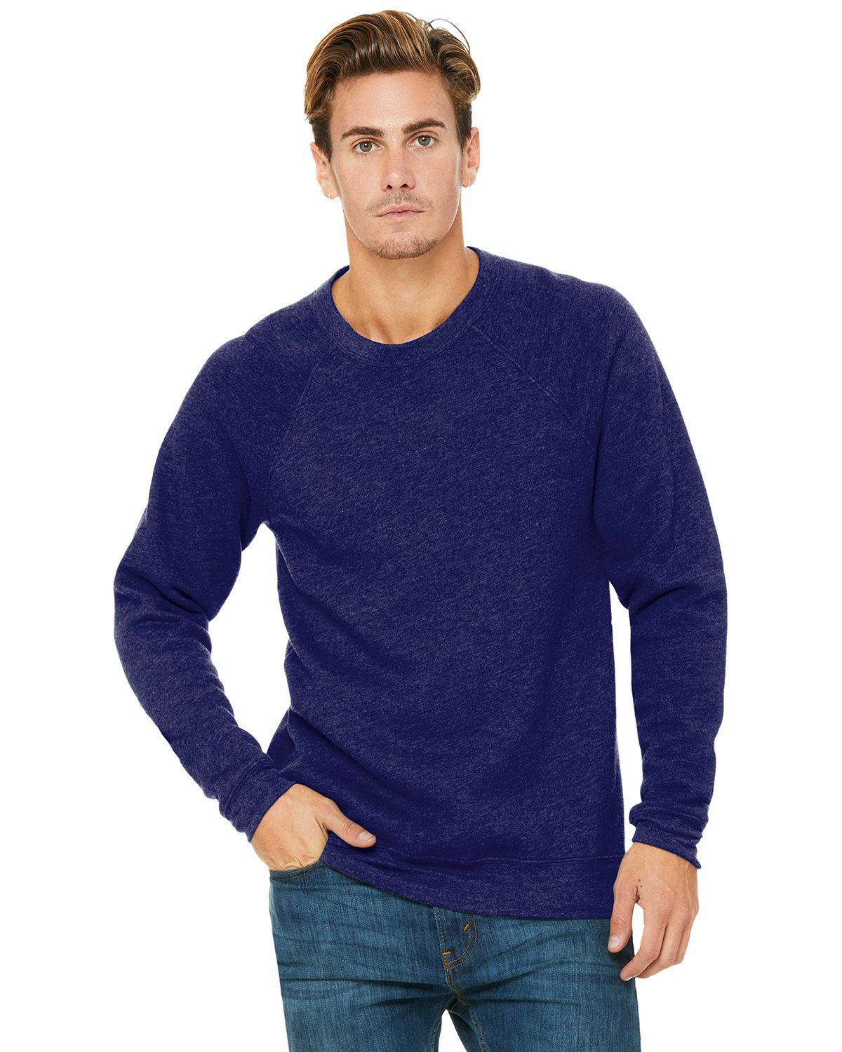 BC3901 Bella + Canvas BELLA+CANVAS Unisex Sponge Fleece Raglan Sweatshirt.