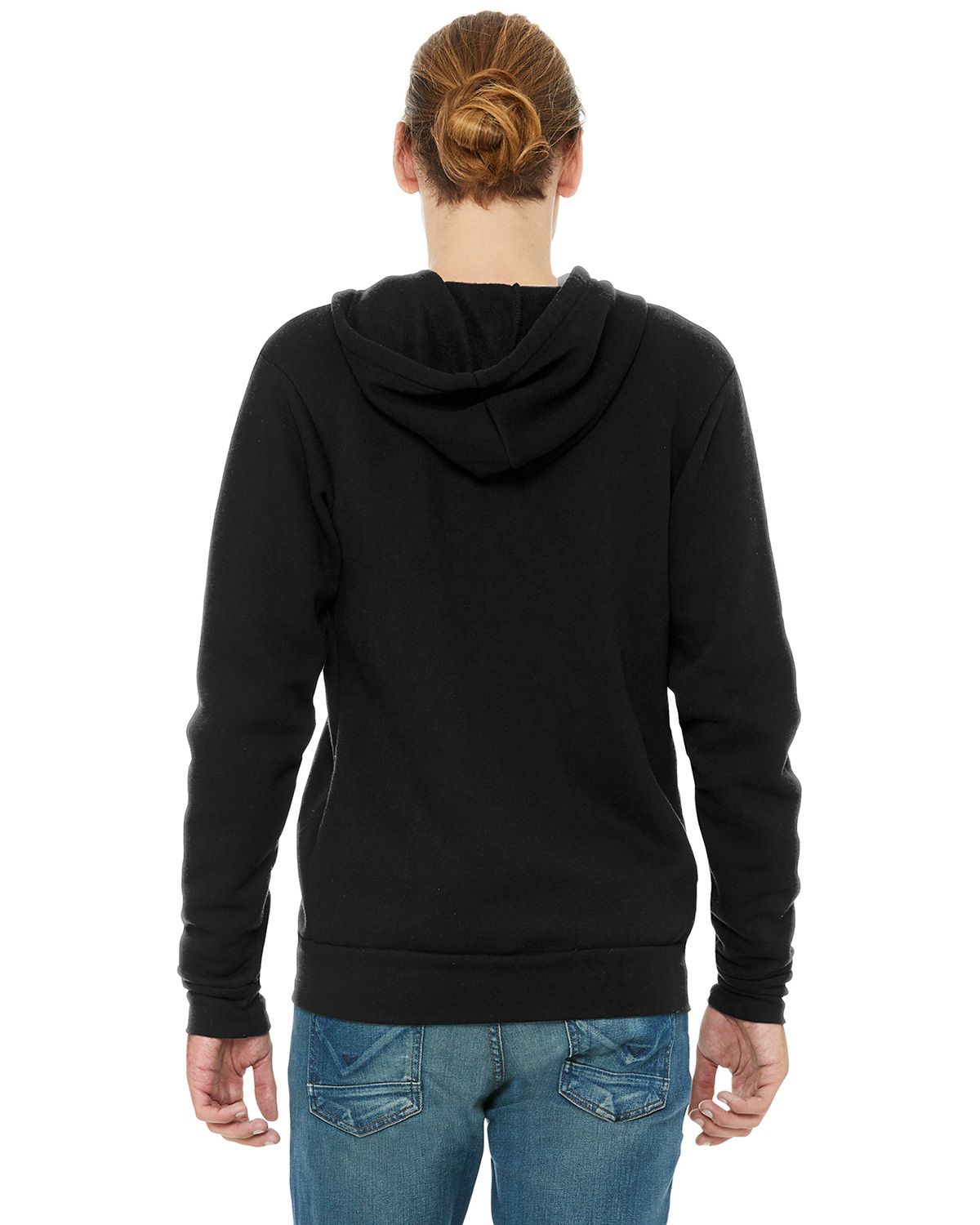 BC3909 Bella + Canvas BELLA+CANVAS Unisex Triblend Sponge Fleece Full-Zip Hoodie. - Back Image