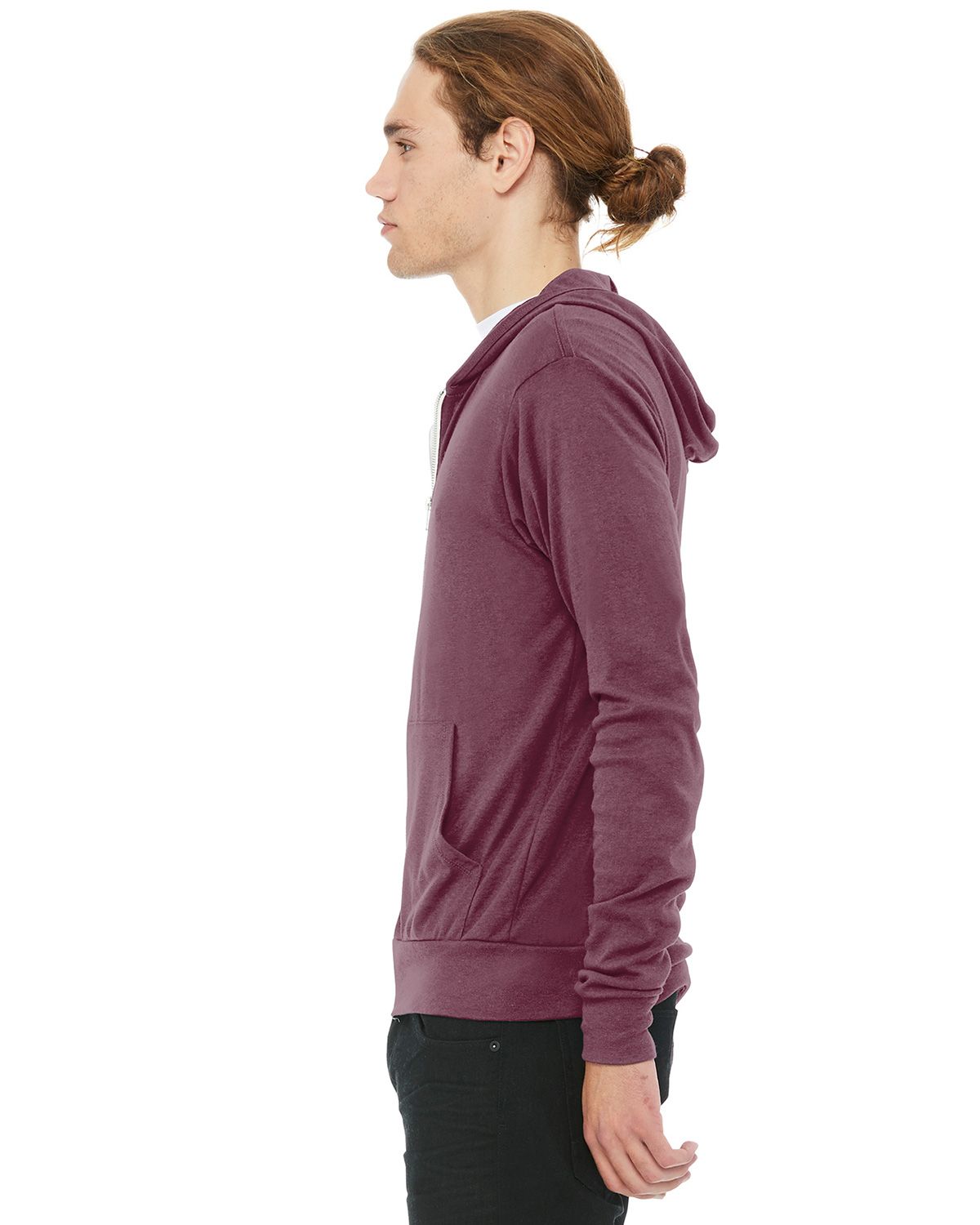 BC3939 Bella + Canvas BELLA+CANVAS Unisex Triblend Full-Zip Lightweight Hoodie. - Siide Image