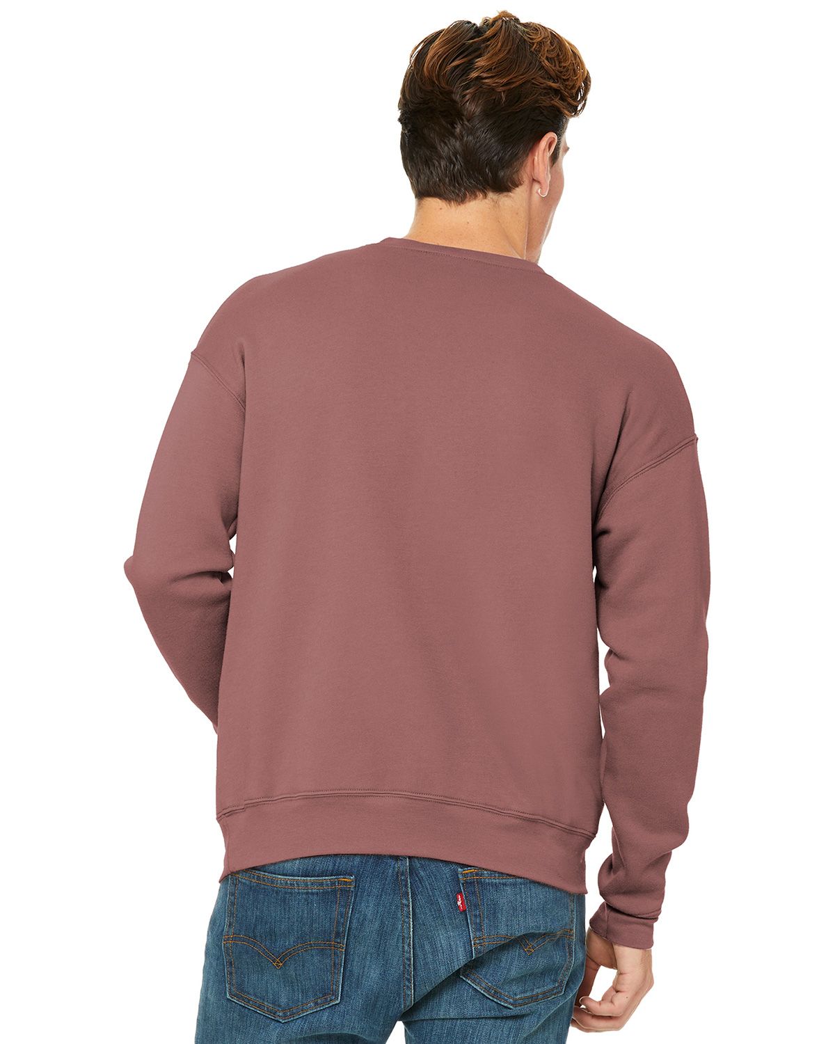 BC3945 Bella + Canvas BELLA+CANVAS Unisex Sponge Fleece Drop Shoulder Sweatshirt. - Back Image
