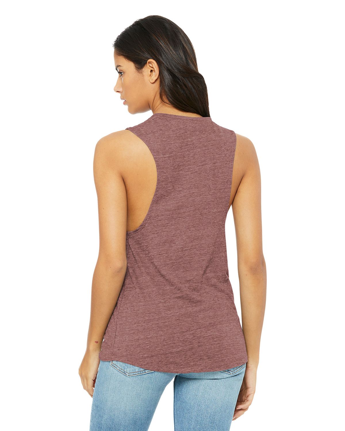 BC8803 Bella + Canvas BELLA+CANVAS Womens Flowy Scoop Muscle Tank. - Back Image