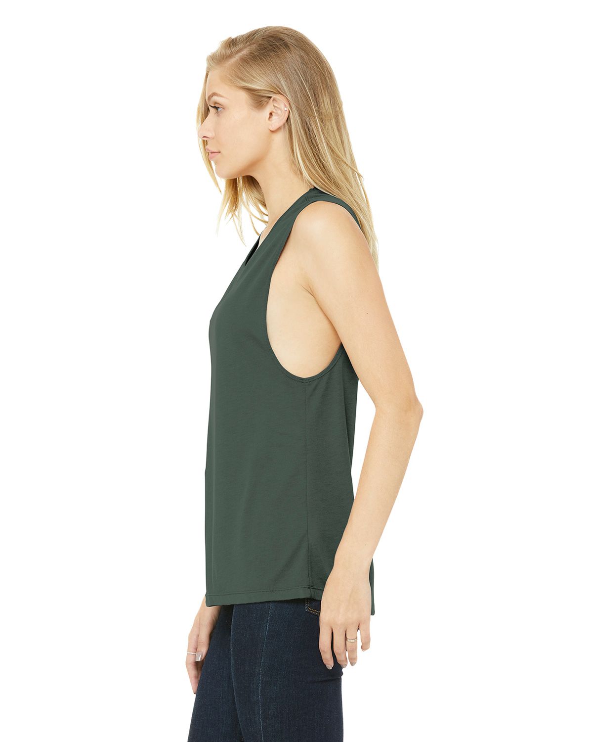 BC8803 Bella + Canvas BELLA+CANVAS Womens Flowy Scoop Muscle Tank. - Siide Image