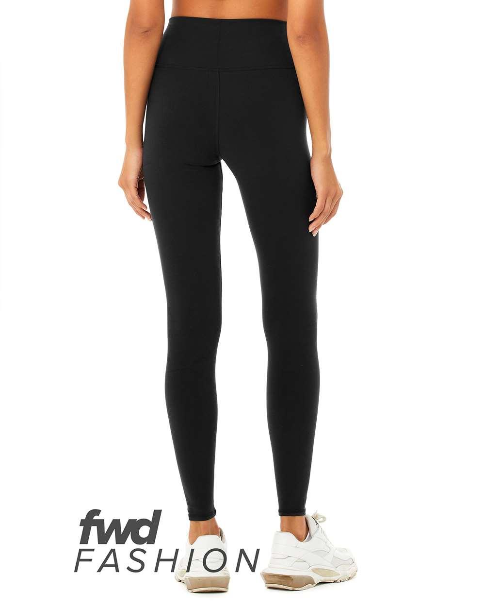 0813 Bella + Canvas Fitness Women’s High-Waisted Leggings - Back Image