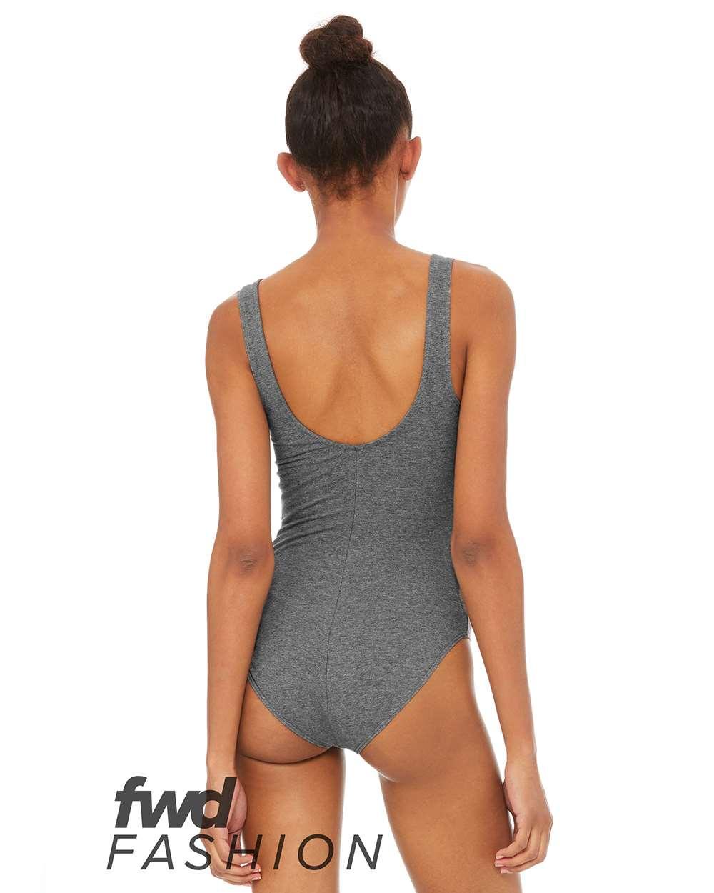 0990 Bella + Canvas Cotton Spandex Bodysuit for Women - Back Image