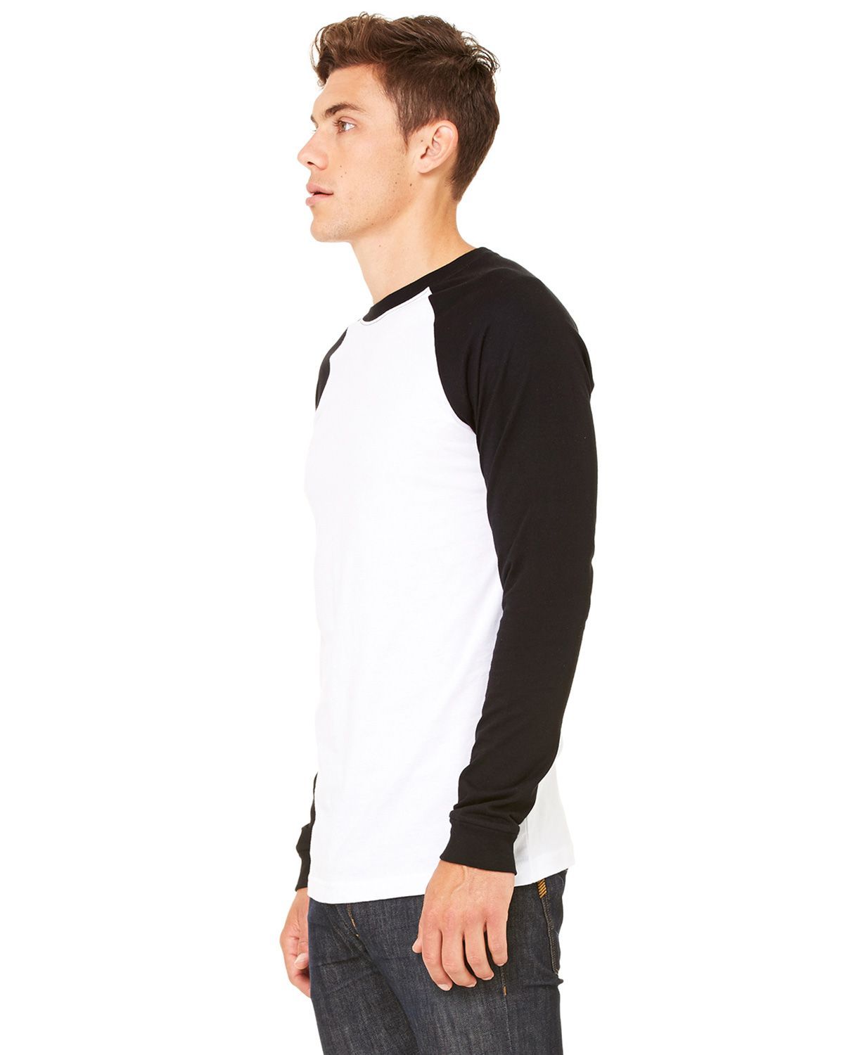 3000C Bella + Canvas Mens Long-Sleeve Reglan / Baseball Tee - Siide Image