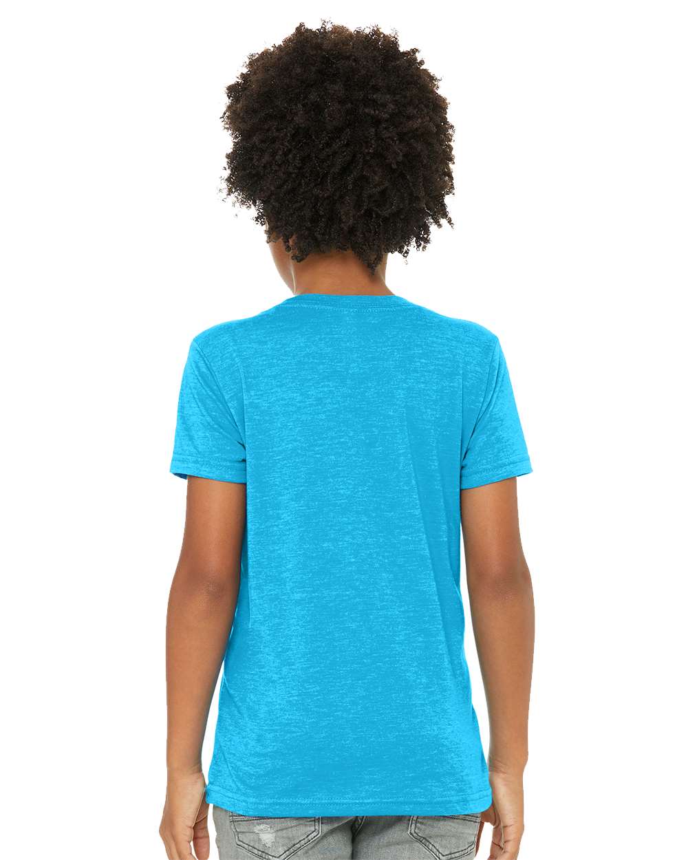 3001YCVC Bella + Canvas Youth CVC Jersey Tee - Back Image