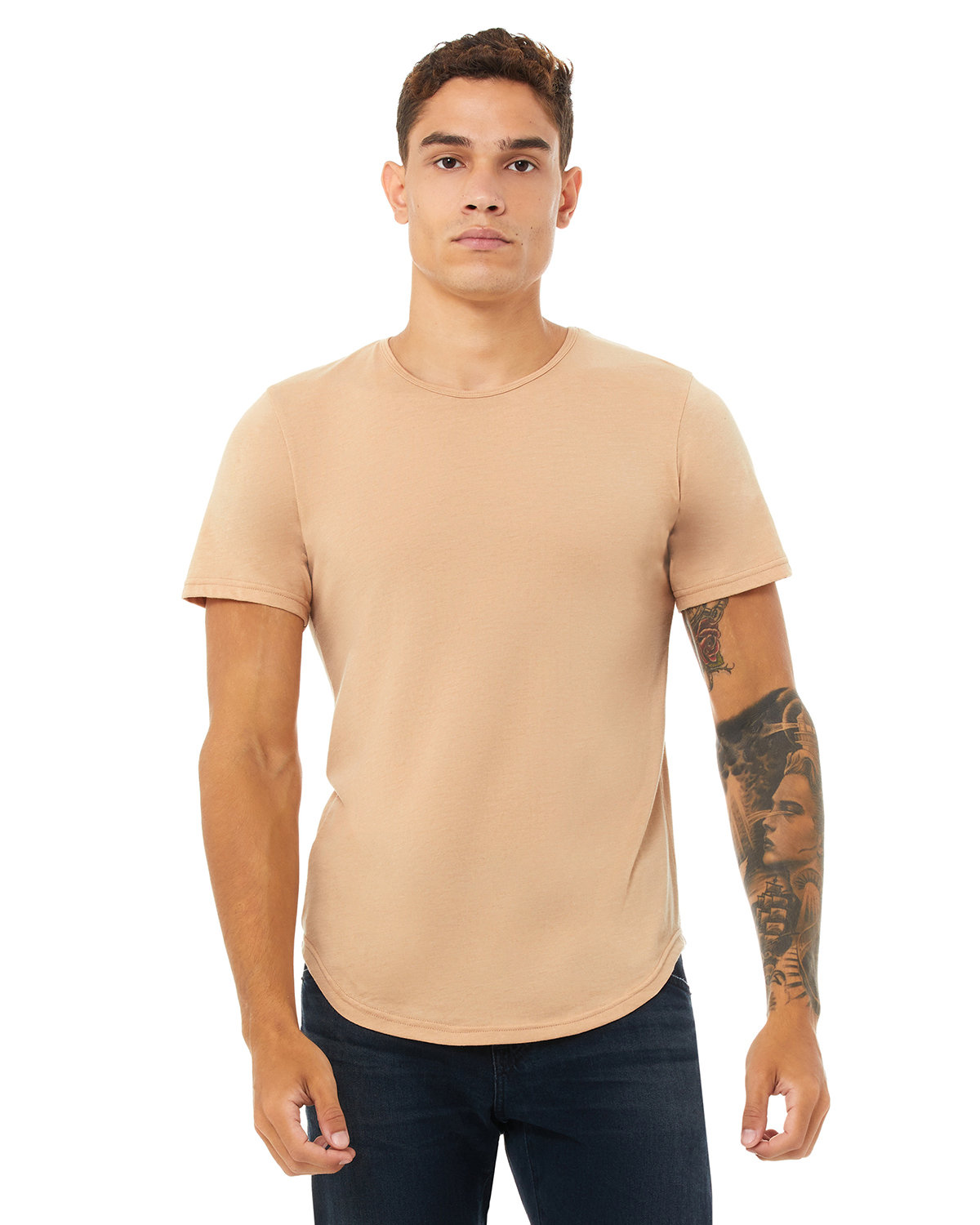3003C Bella + Canvas Short Sleeve Hem Curved T-Shirt