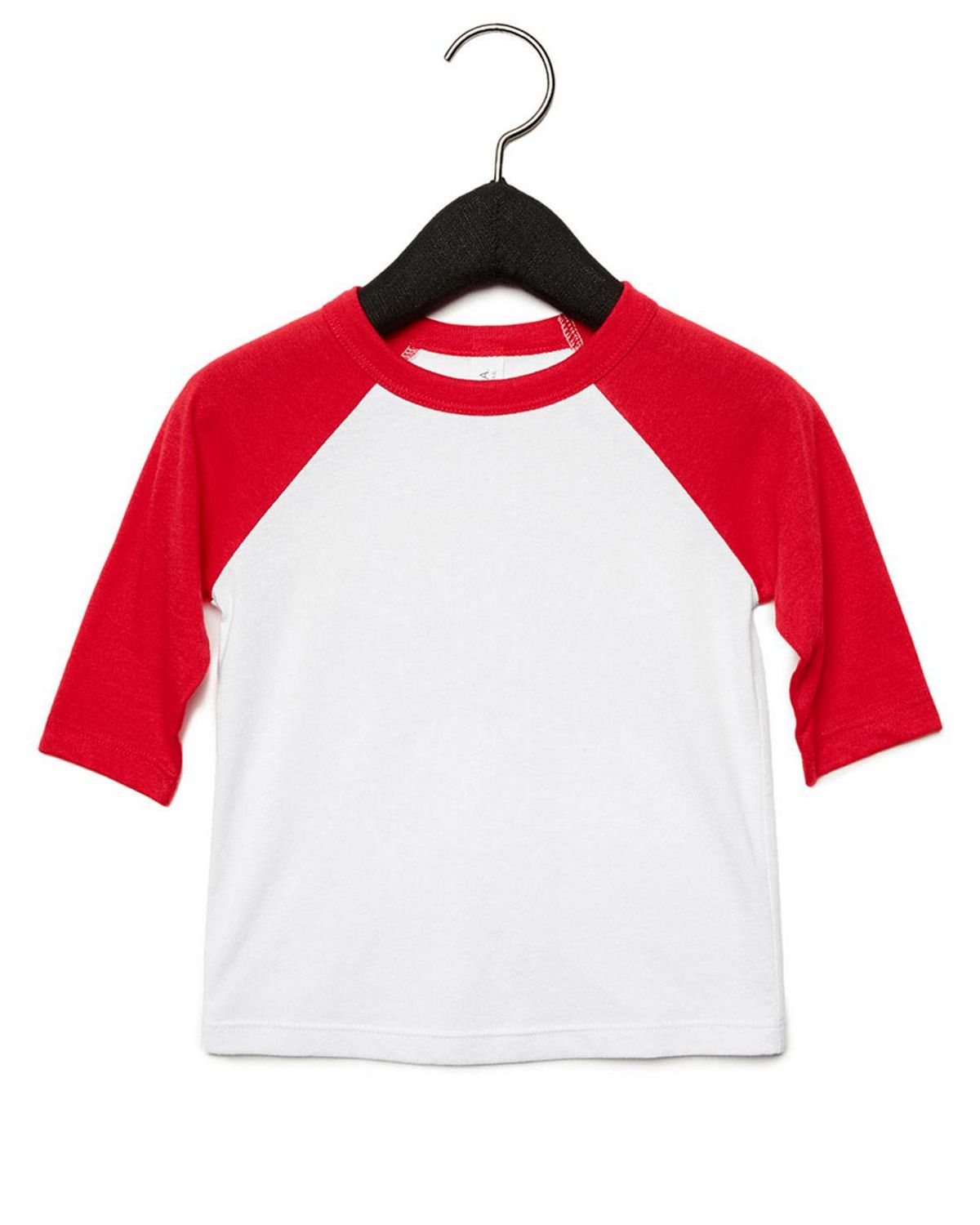 3200T Bella + Canvas Toddler Three-Quarter Sleeve Baseball T-shirt