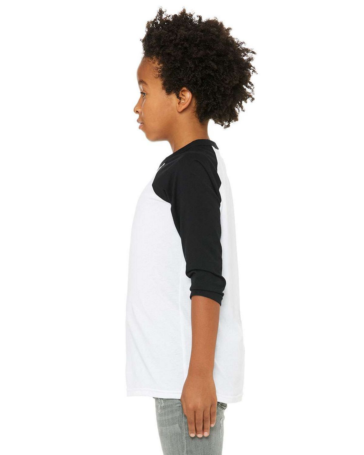 3200Y Bella + Canvas Kids Reglan ¾ Sleeves Baseball Tee 3200Y Bella + Canvas Kids Reglan ¾ Sleeves Baseball Tee - Siide Image