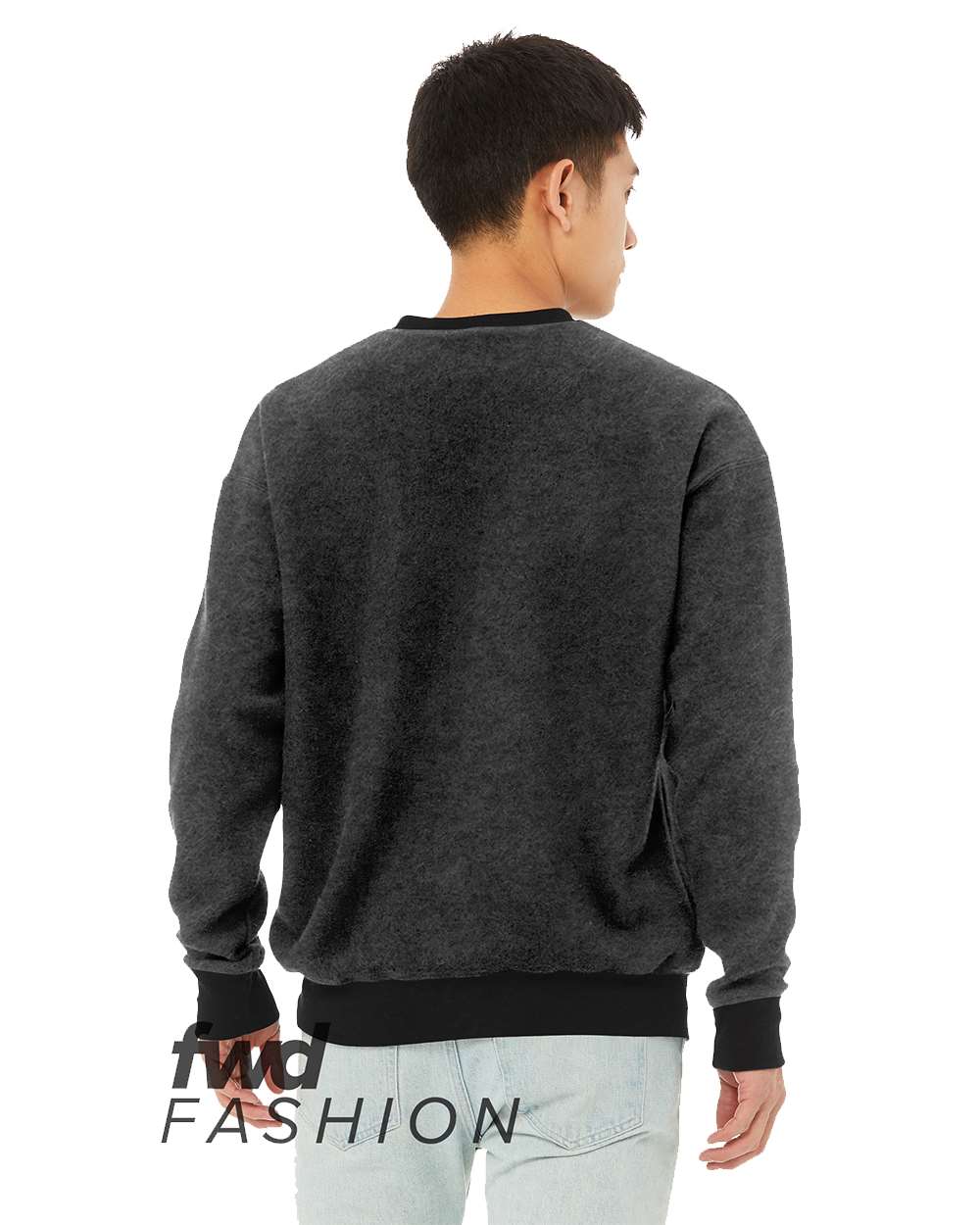 3345 Bella + Canvas Unisex Sueded Drop Shoulder Sweatshirt - Back Image