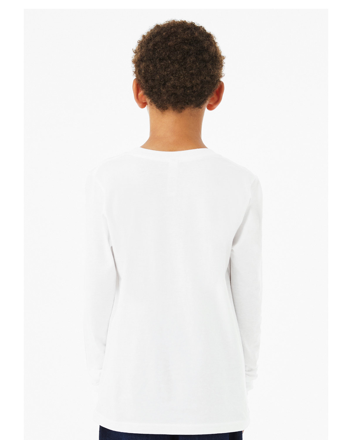 3501YCV Bella + Canvas Youth Heather CVC Long-Sleeve T-Shirt - Back Image