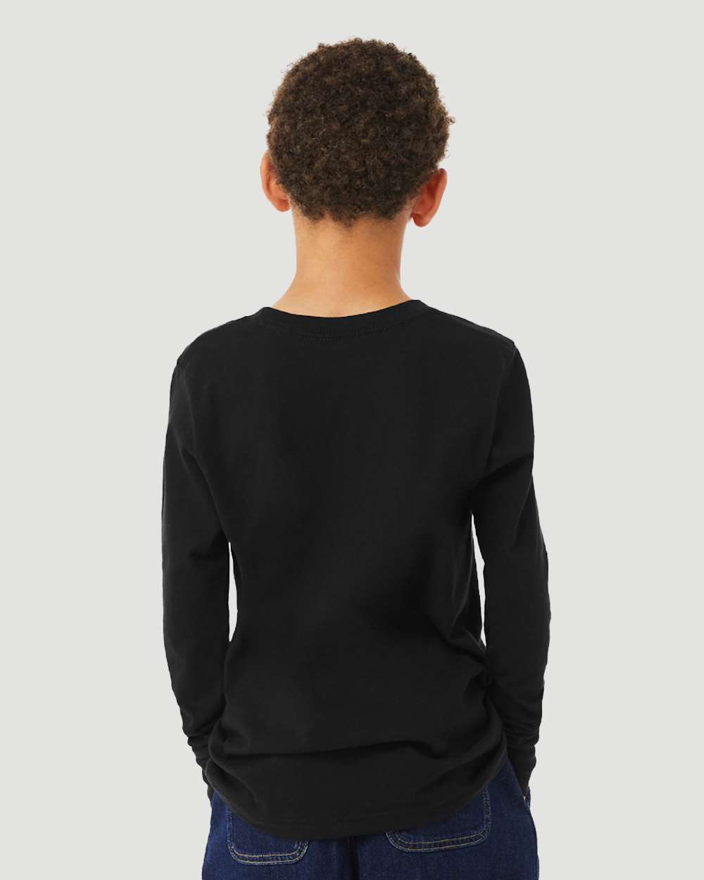 3513Y Bella + Canvas Youth Triblend Long Sleeve Tee - Back Image