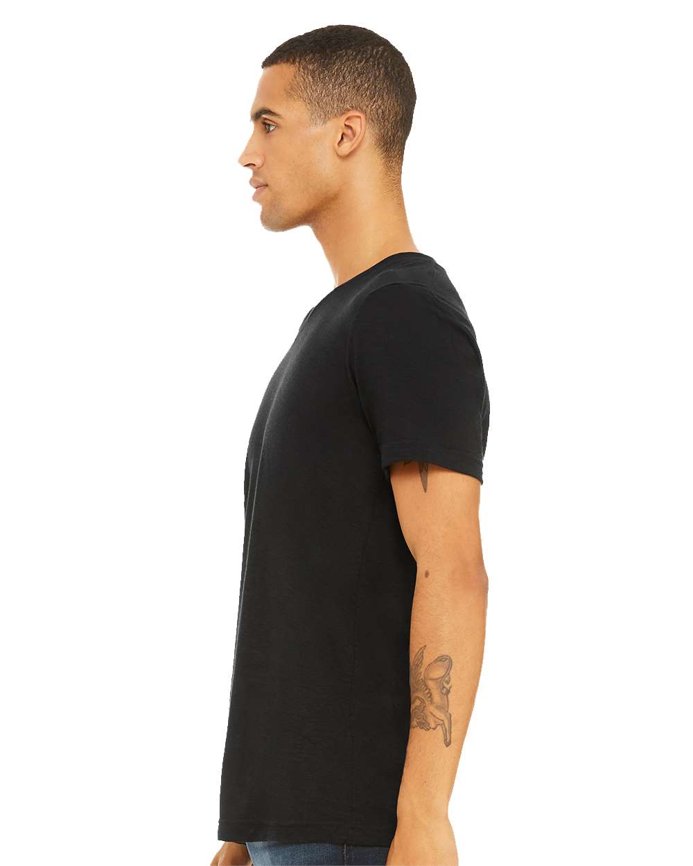 3655 Bella + Canvas V-Neck Textured T-Shirt - Siide Image