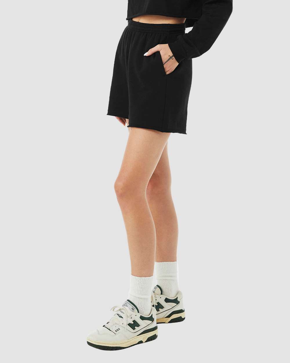 3787 Bella + Canvas Women’s Cutoff Sweat Shorts - Siide Image