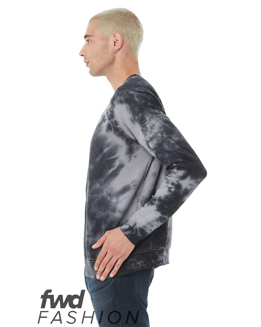 3945RD Bella + Canvas FWD Fashion Unisex Tie-Dye Pullover Sweatshirt - Siide Image