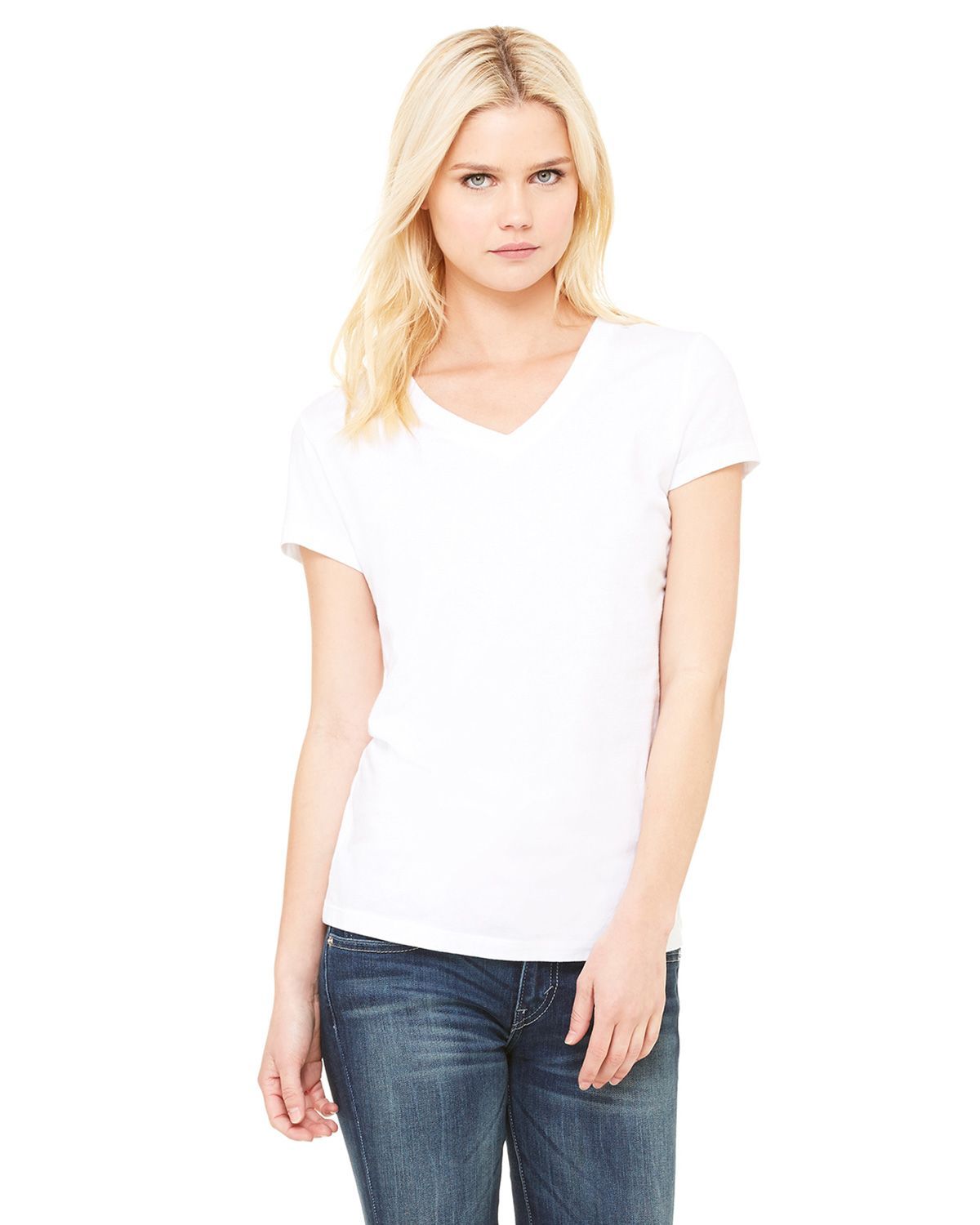 6005 Bella + Canvas Women’s Jersey V-Neck Tee