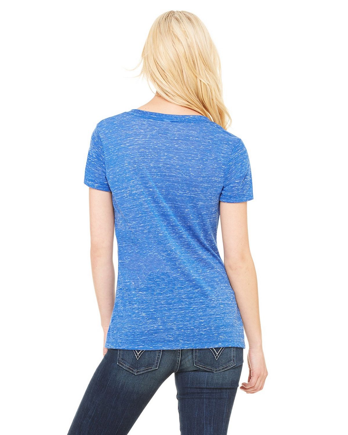 6035 Bella + Canvas Women’s Jersey Deep V-Neck Tee - Back Image