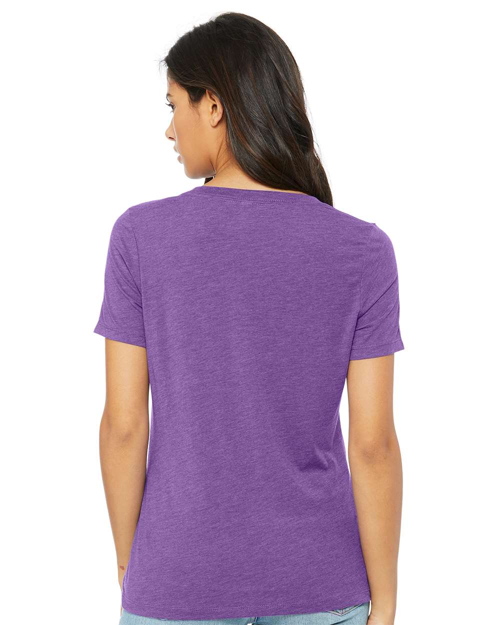 6415 Bella + Canvas Ladies Relaxed Triblend V-Neck T-Shirt 6415 Bella + Canvas Ladies Relaxed Triblend V-Neck T-Shirt - Back Image