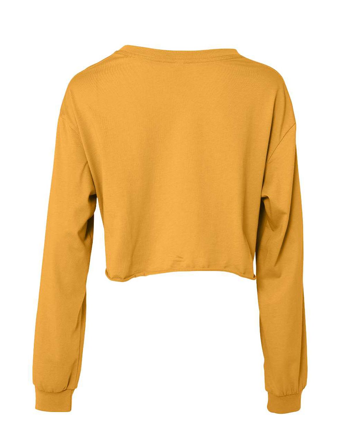 6501 Bella + Canvas FWD Fashion Womens Cropped Long Sleeve Tee - Back Image