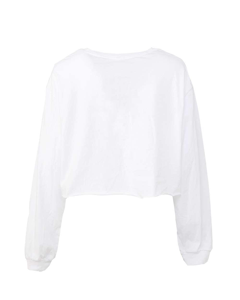 6501 Bella + Canvas FWD Fashion Womens Cropped Long Sleeve Tee - Back Image
