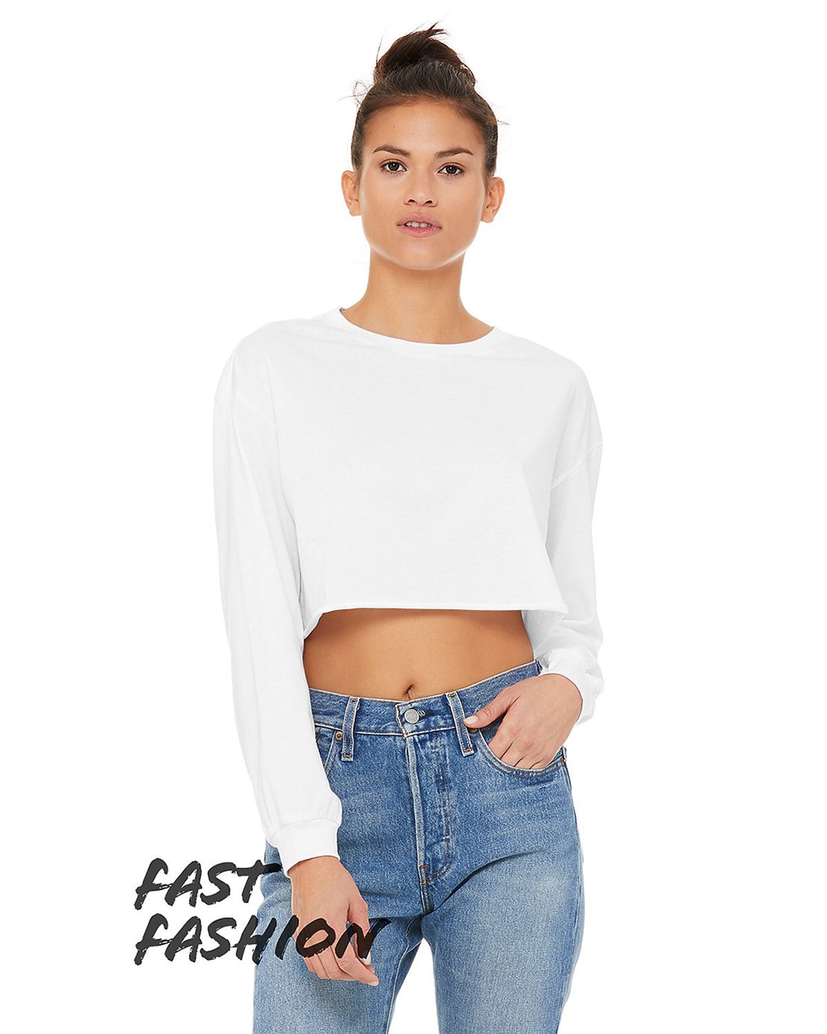 6501 Bella + Canvas FWD Fashion Womens Cropped Long Sleeve Tee