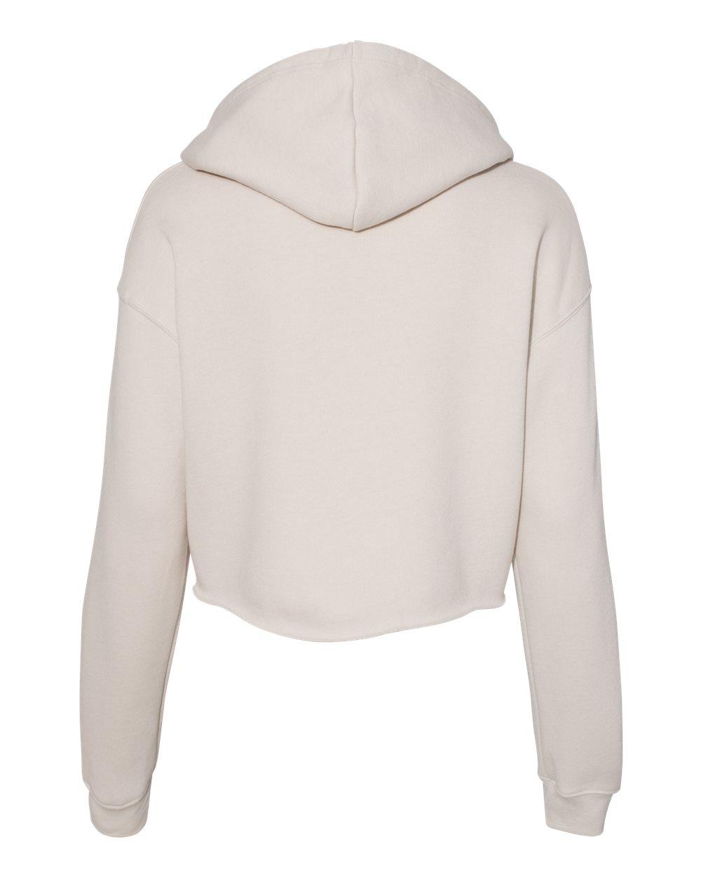 7502 Bella + Canvas Womens Cropped Fleece Hoodie - Back Image