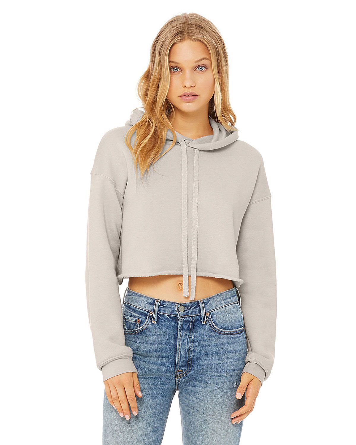 7502 Bella + Canvas Womens Cropped Fleece Hoodie