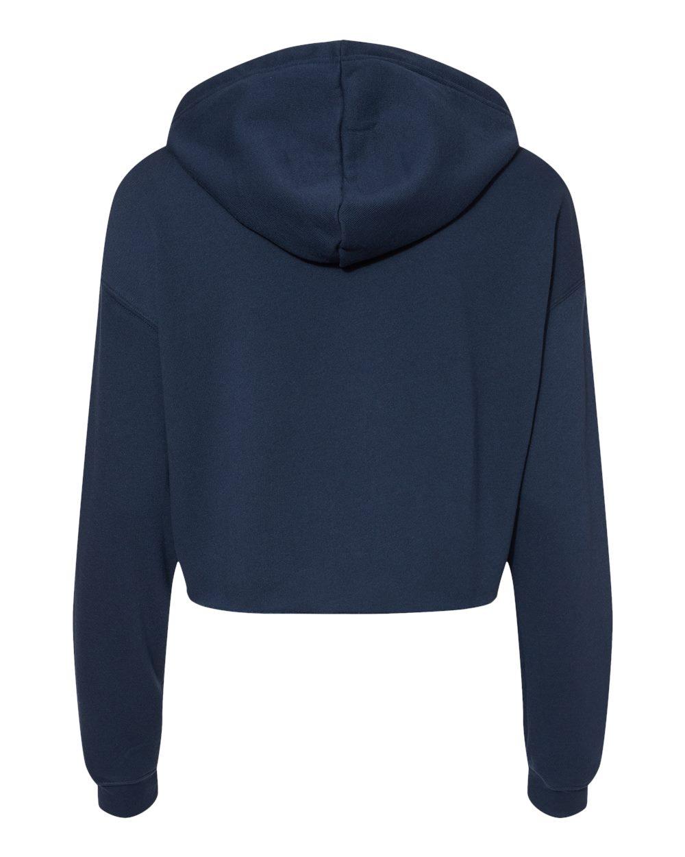 7502 Bella + Canvas Womens Cropped Fleece Hoodie - Back Image