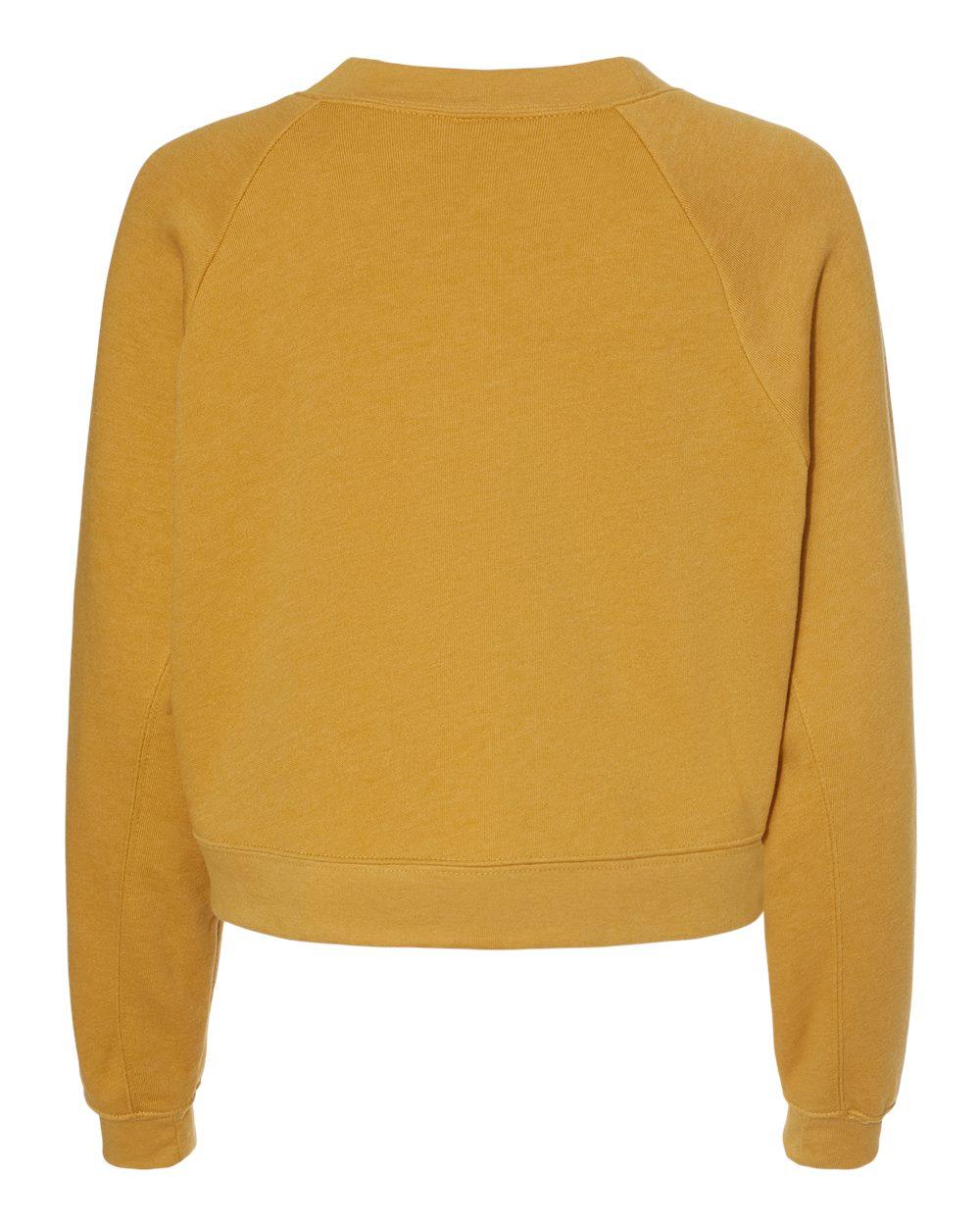 7505 Bella + Canvas Womens Raglan Pullover Fleece - Back Image