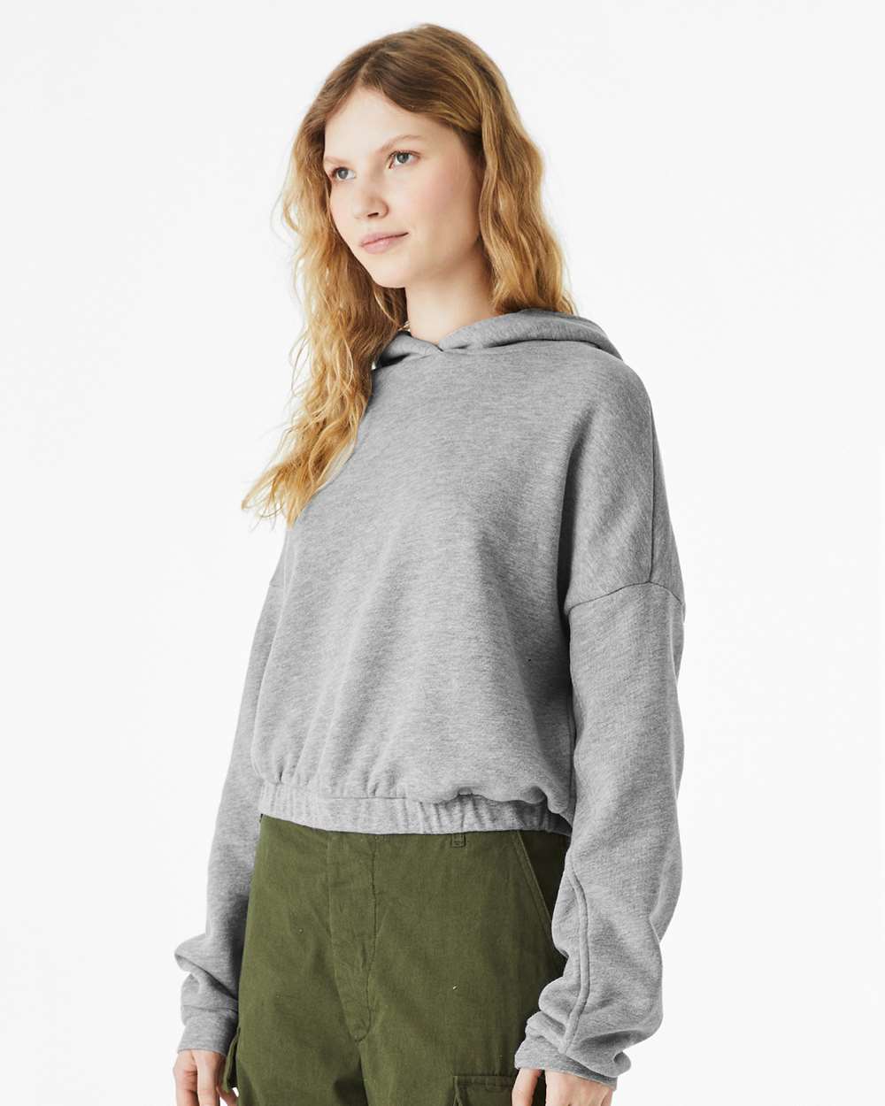 7506 Bella + Canvas FWD Fashion Womens Sponge Fleece Cinched Bottom Hoodie - Siide Image