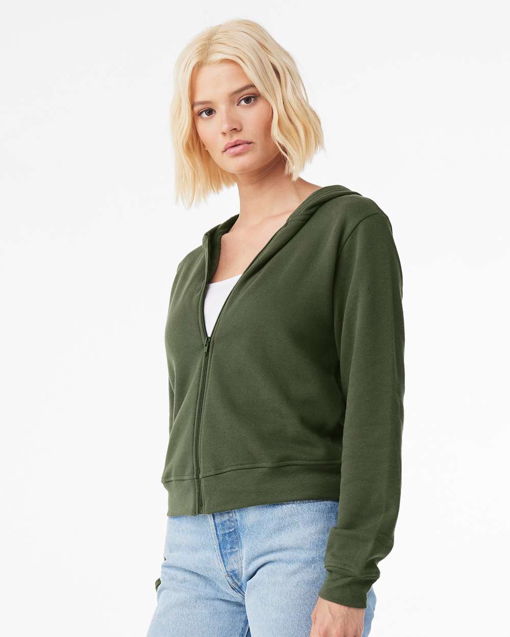 7539 Bella + Canvas Ladies Sponge Fleece Full-Zip Hooded Sweatshirt - Siide Image