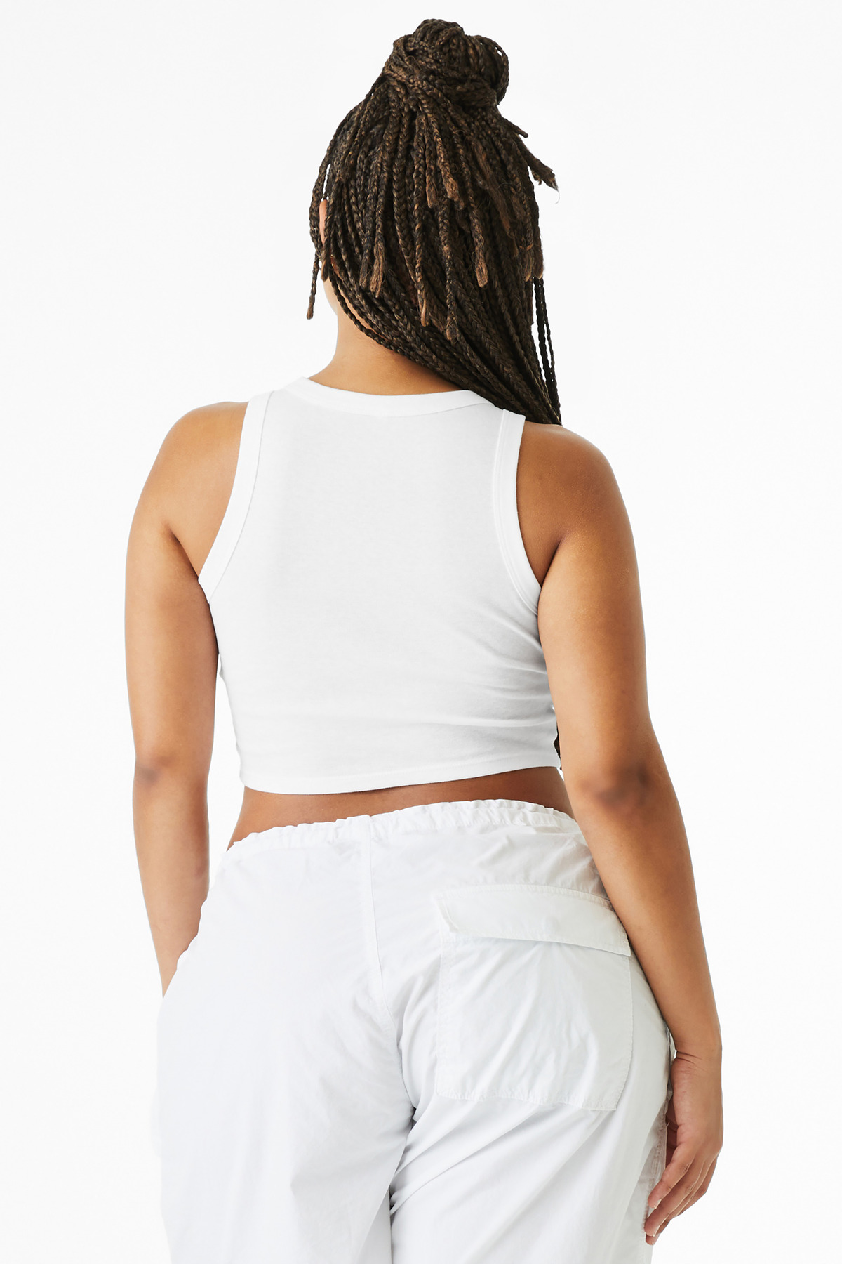 BC1019 Bella + Canvas BELLA+CANVAS Womens Micro Rib Racer Tank - Back Image