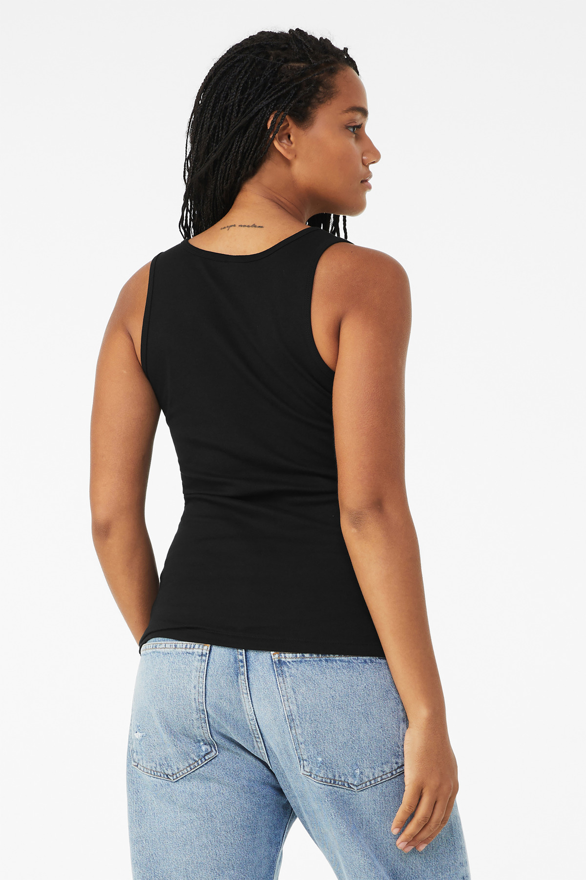 BC1080 Bella + Canvas BELLA+CANVAS Womens Baby Rib Tank - Back Image