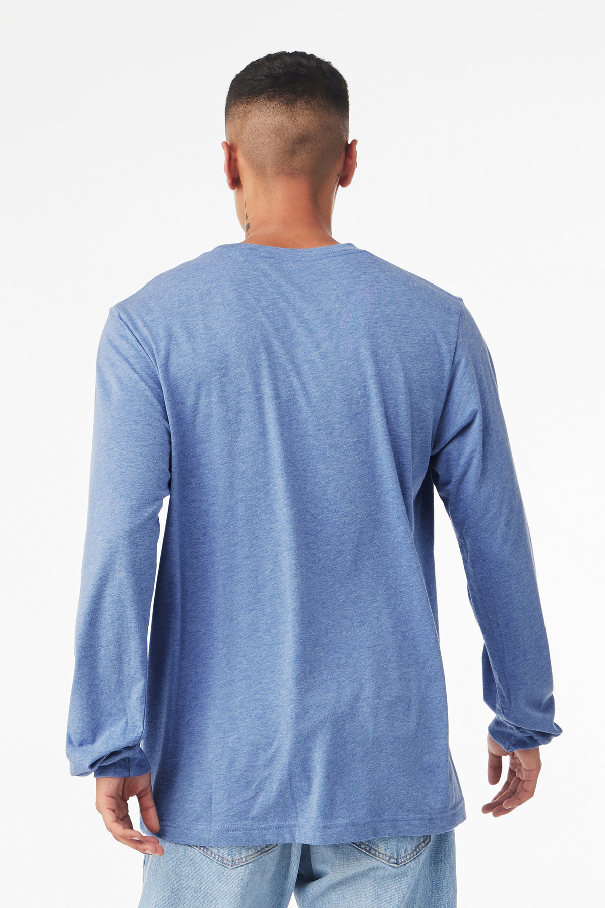 BC3513 Bella + Canvas BELLA+CANVAS Unisex Triblend Long Sleeve Tee BC3513 Bella + Canvas BELLA+CANVAS Unisex Triblend Long Sleeve Tee - Back Image