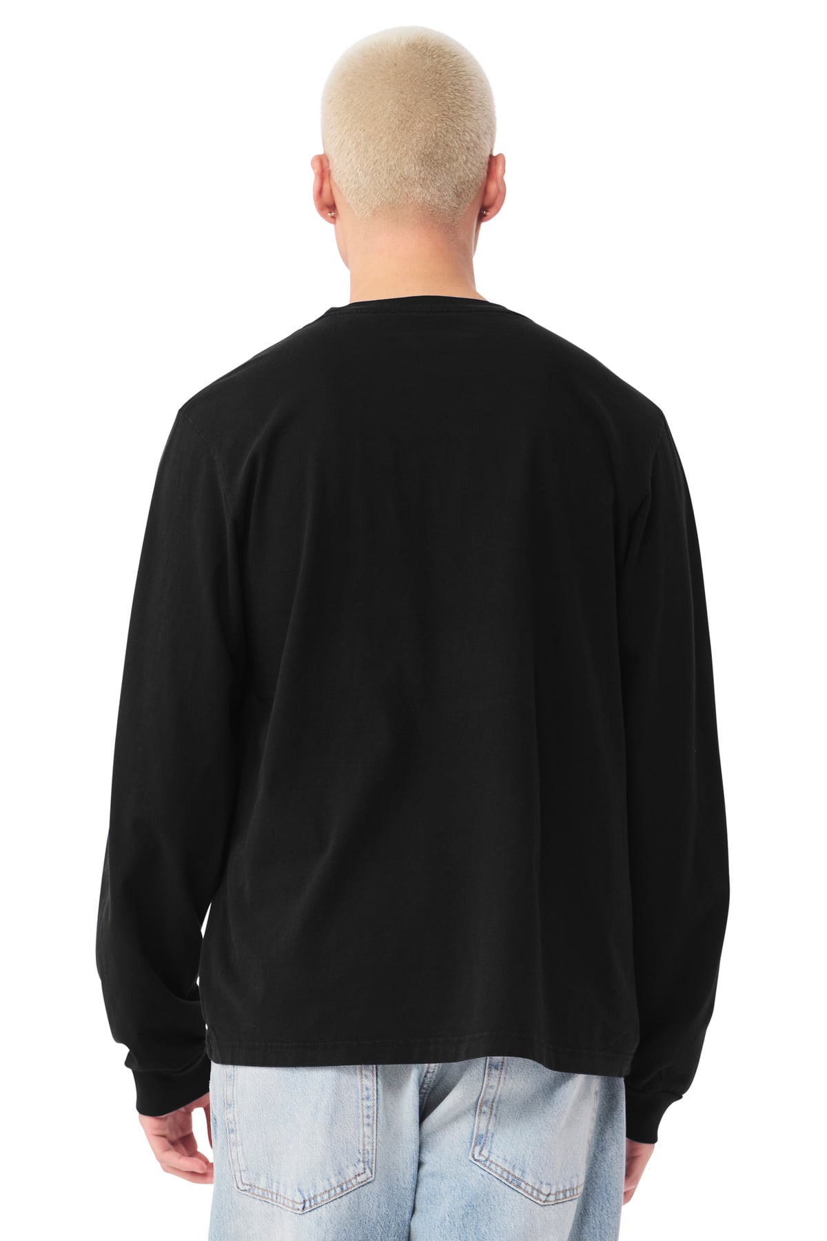 BC4851GD Bella + Canvas BELLA+CANVAS Unisex Heavyweight Garment-Dyed Long Sleeve Tee - Back Image
