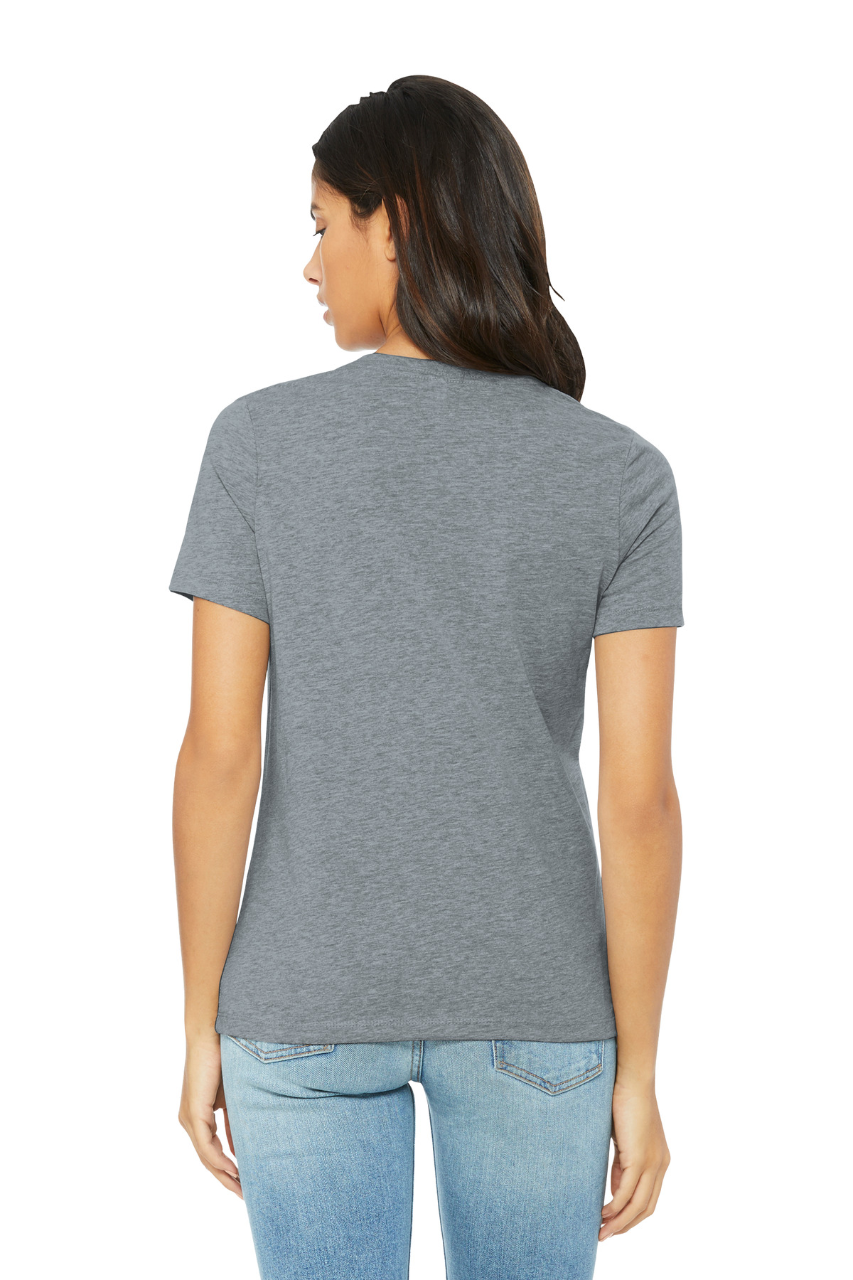 BC6400CVC Bella + Canvas BELLA+CANVAS Womens Relaxed CVC Tee - Back Image