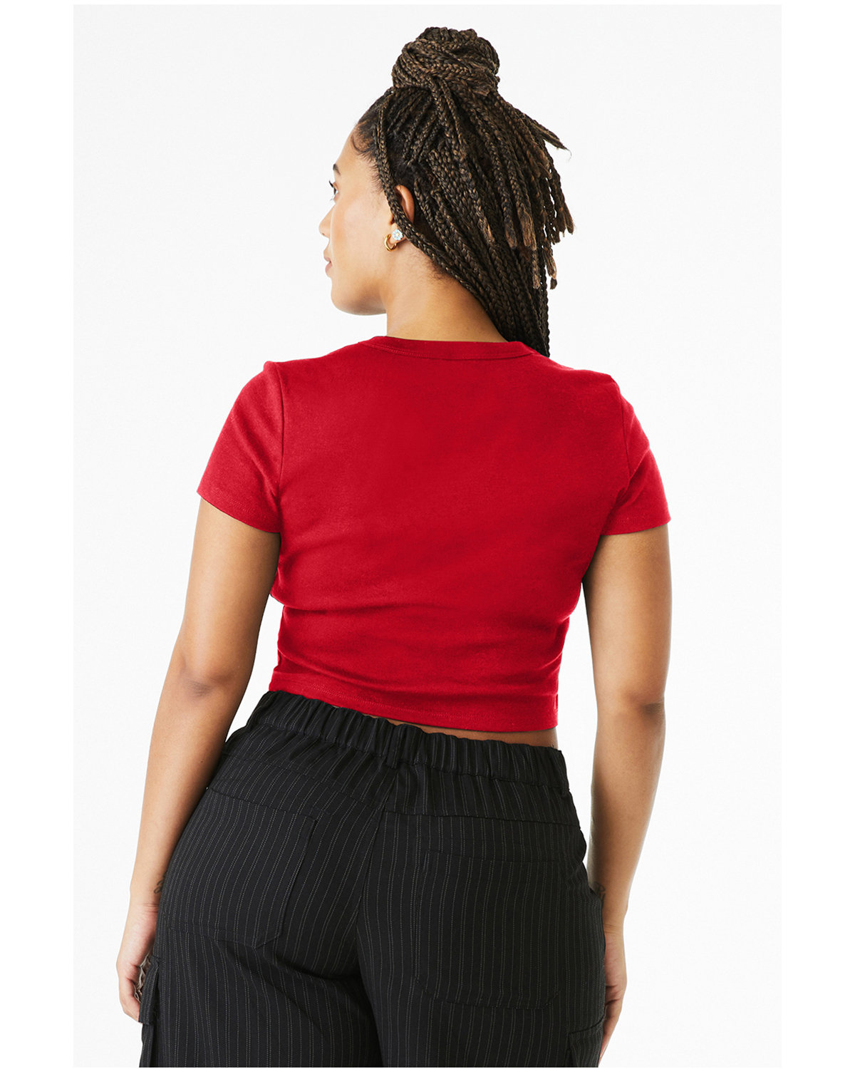 1010BE Bella + Canvas Ladies Micro Ribbed Baby Tee - Back Image