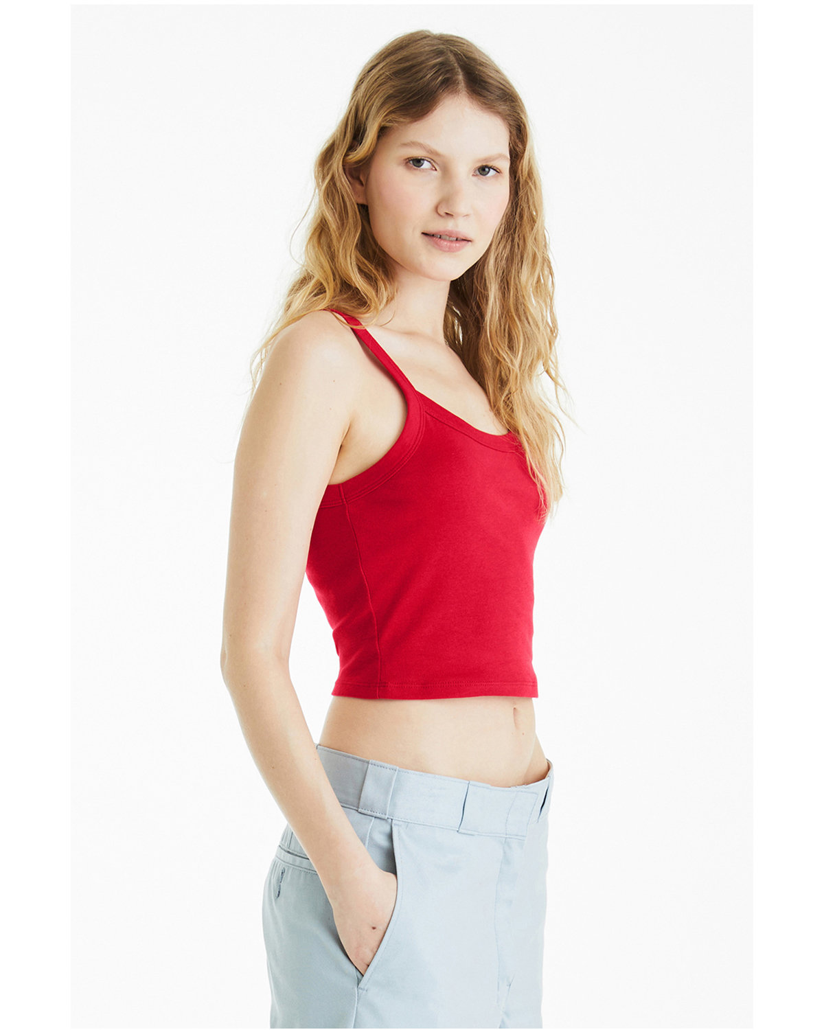 1012BE Bella + Canvas Ladies Micro Ribbed Scoop Tank - Siide Image