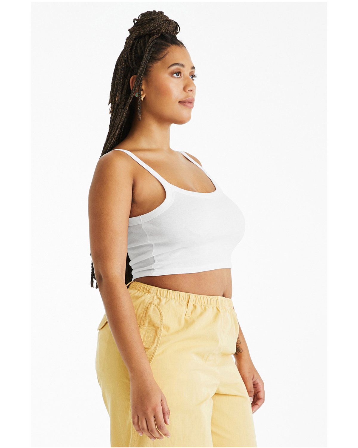 1012BE Bella + Canvas Ladies Micro Ribbed Scoop Tank - Siide Image