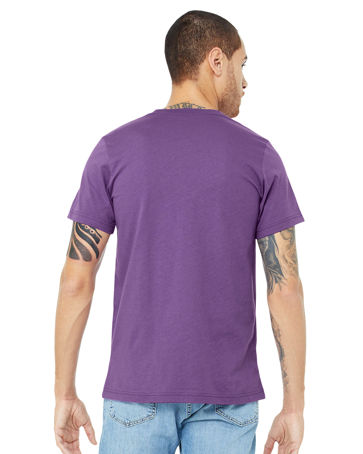3001C Bella + Canvas Unisex Jersey Short Sleeve Tee - Back Image