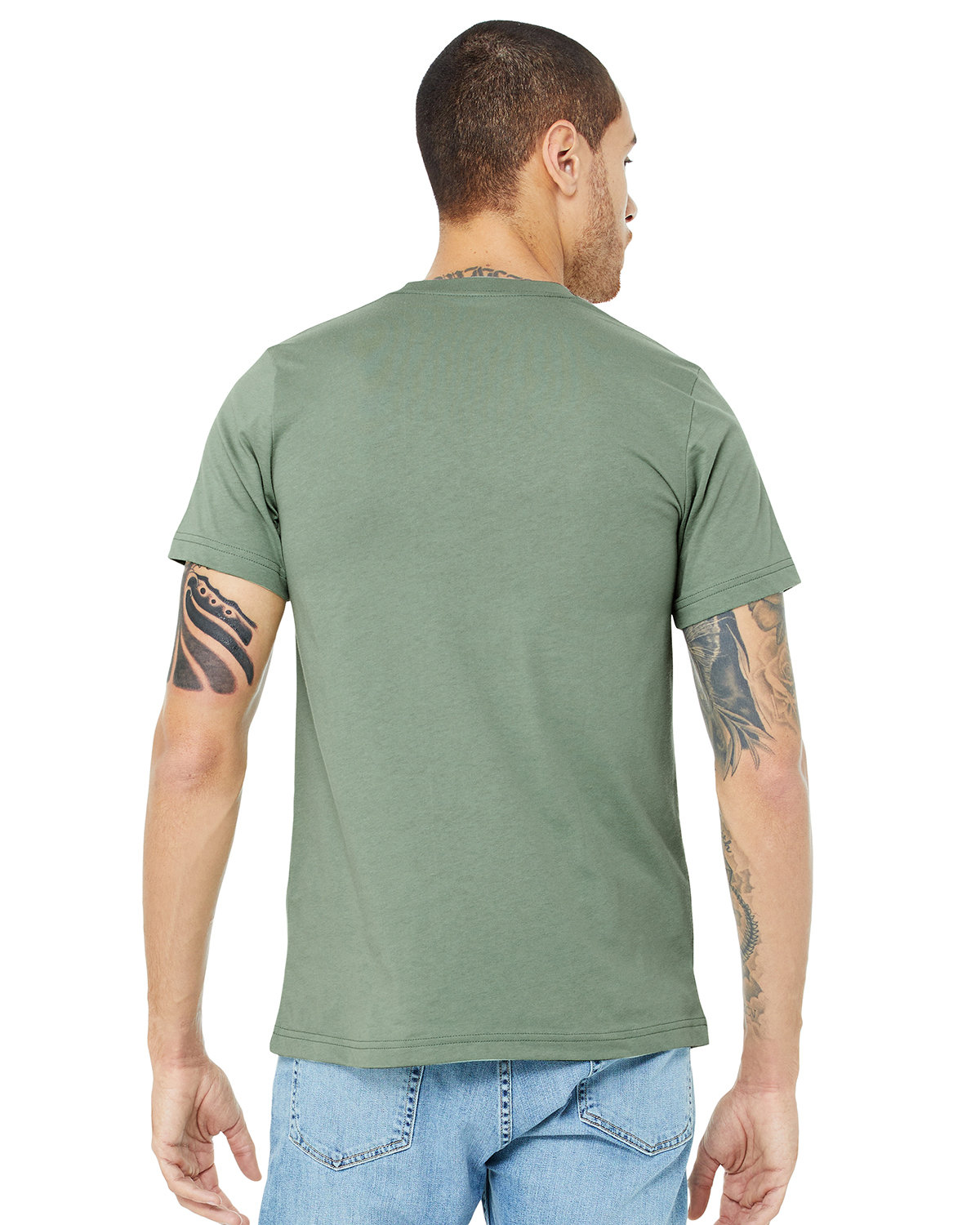 3001C Bella + Canvas Unisex Jersey Short Sleeve Tee - Back Image