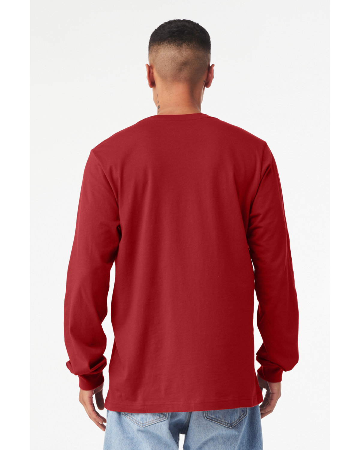 3501 Bella + Canvas Unisex Jersey Long Sleeve T-Shirt - Back Image