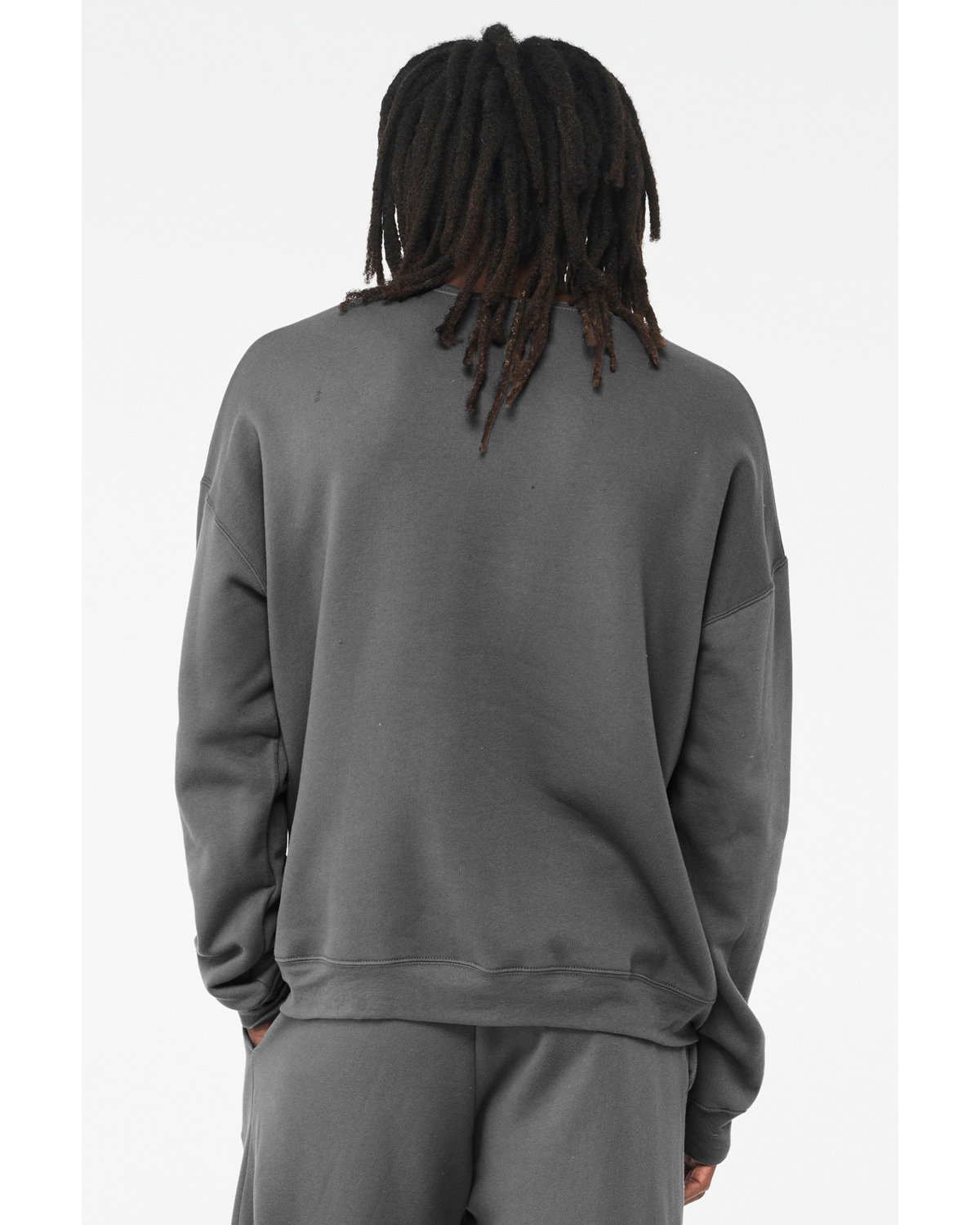 3945 Bella + Canvas Unisex Sponge Fleece Drop Shoulder Crewneck Sweatshirt - Back Image