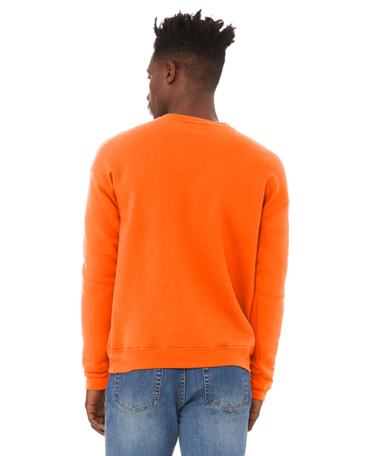 3945 Bella + Canvas Unisex Sponge Fleece Drop Shoulder Crewneck Sweatshirt - Back Image