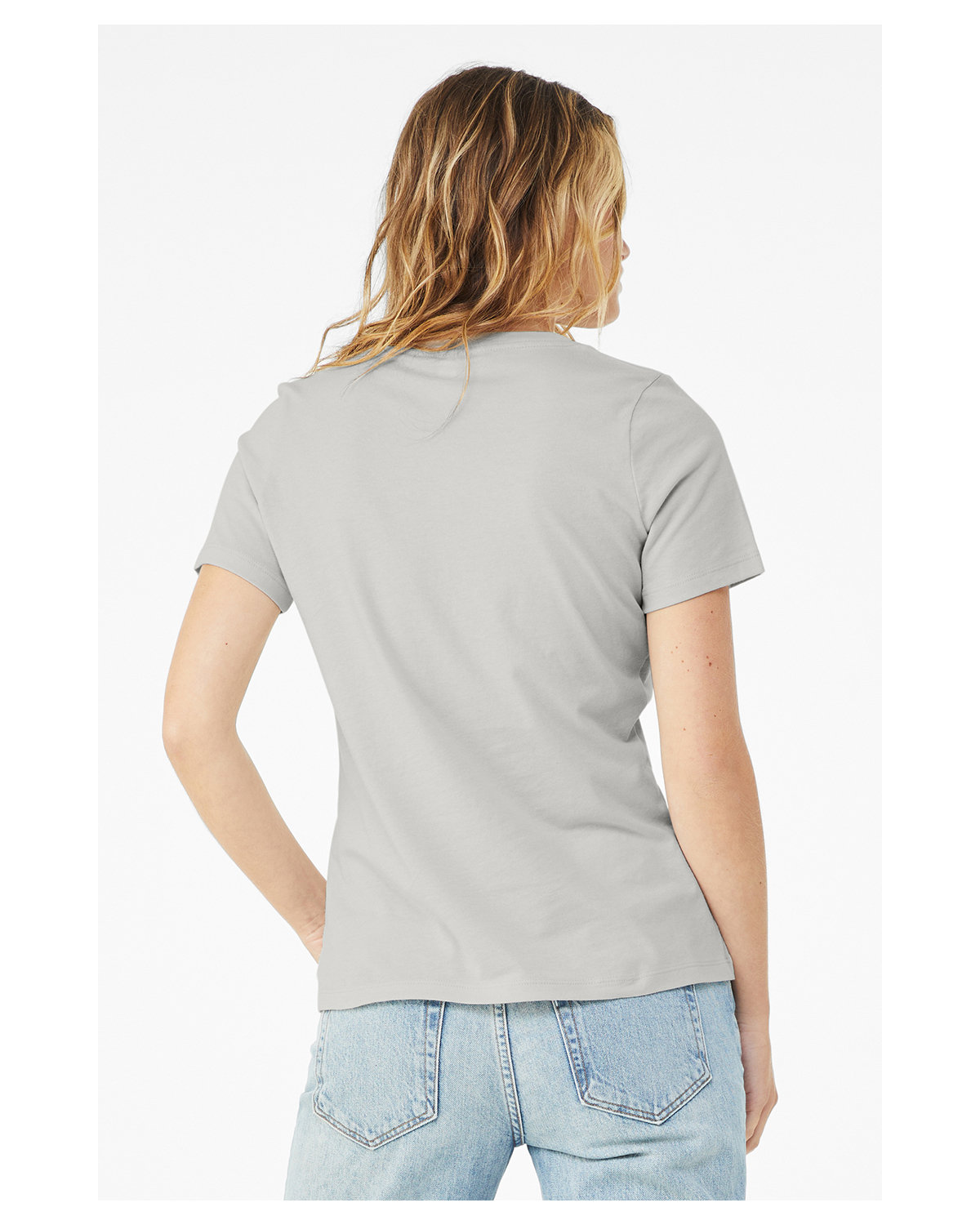 6405 Bella + Canvas Women’s Relaxed Jersey V-Neck Tee - Back Image