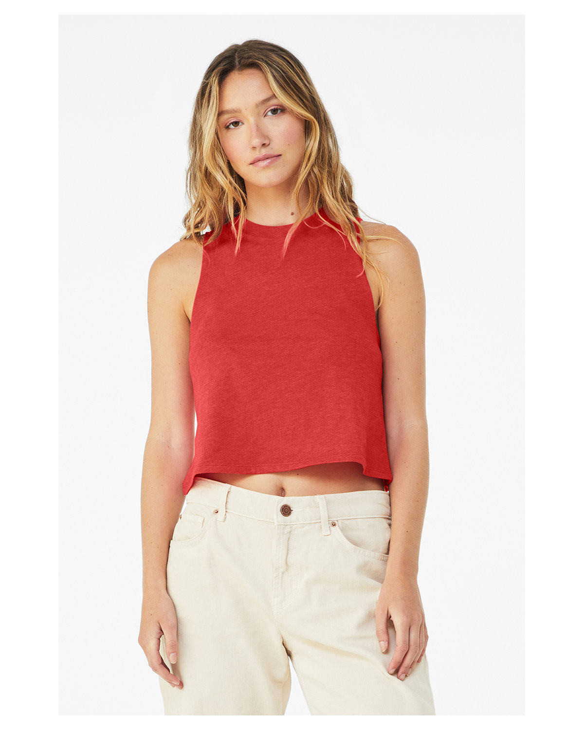 6682 Bella + Canvas Womens Racerback Cropped Tank