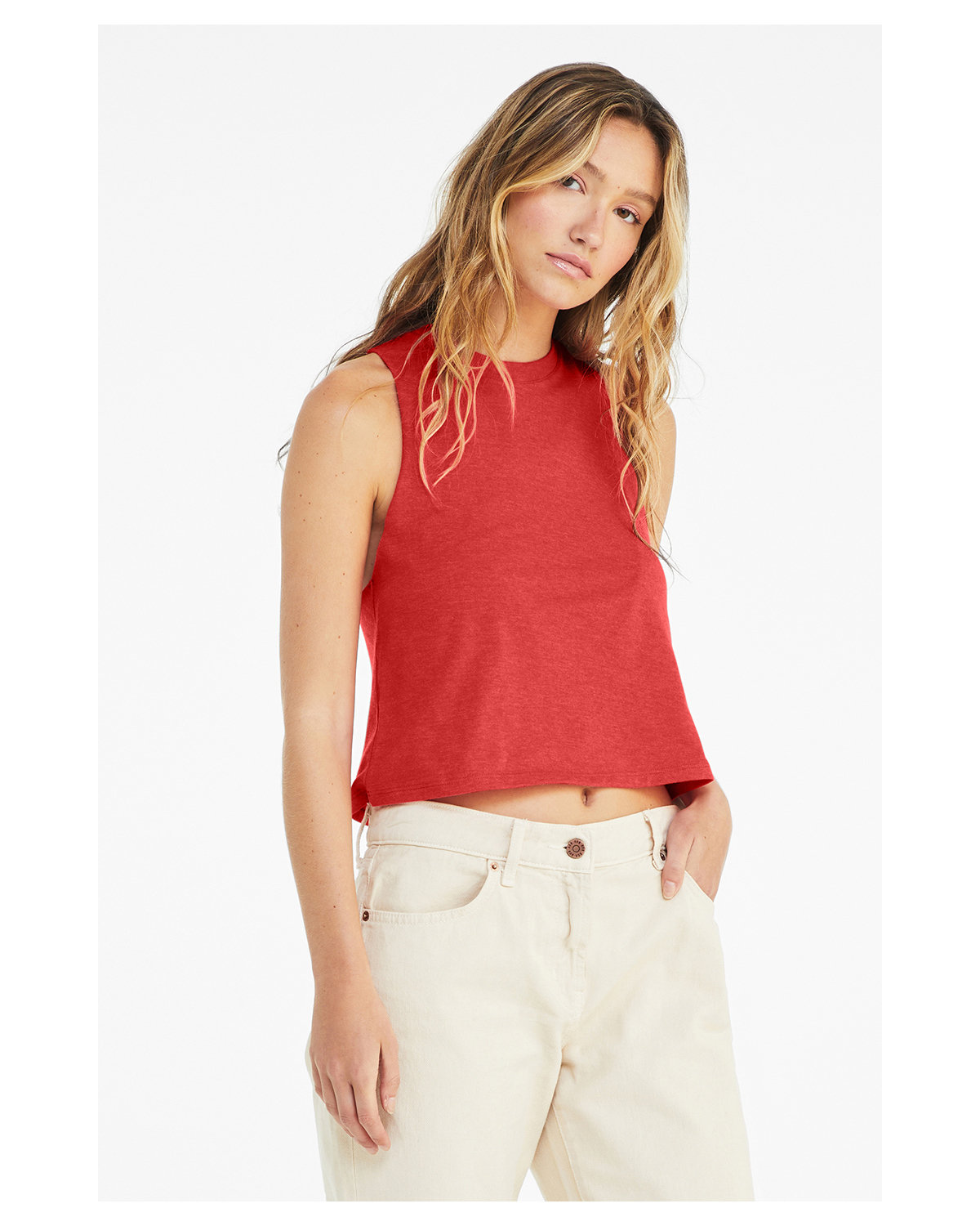 6682 Bella + Canvas Womens Racerback Cropped Tank - Siide Image