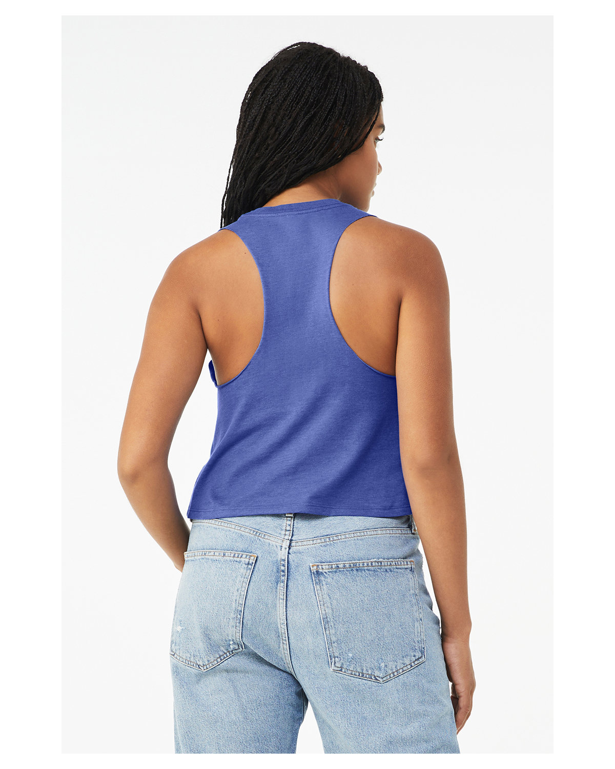 6682 Bella + Canvas Womens Racerback Cropped Tank - Back Image