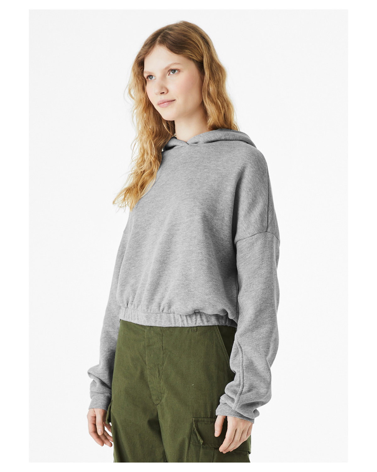 7506C Bella + Canvas Ladies Sponge Fleece Cinched Bottom Hooded Sweatshirt 7506C Bella + Canvas Ladies Sponge Fleece Cinched Bottom Hooded Sweatshirt - Siide Image